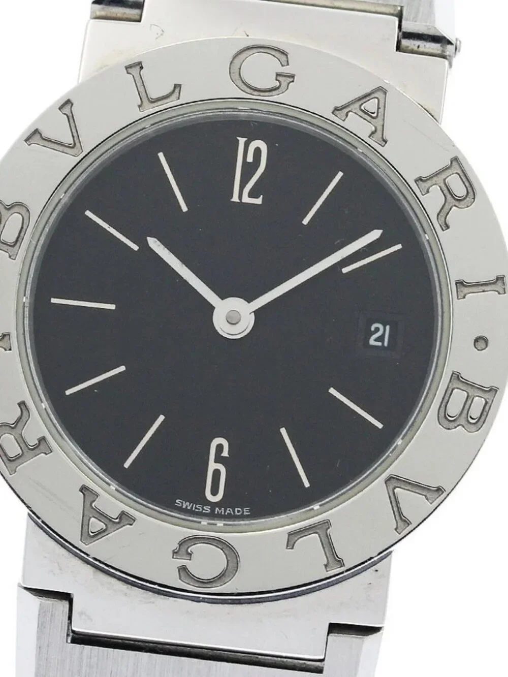 BVLGARI BVLGARIBVLGARI BB26SS Date Black Dial Quartz Ladies Watch